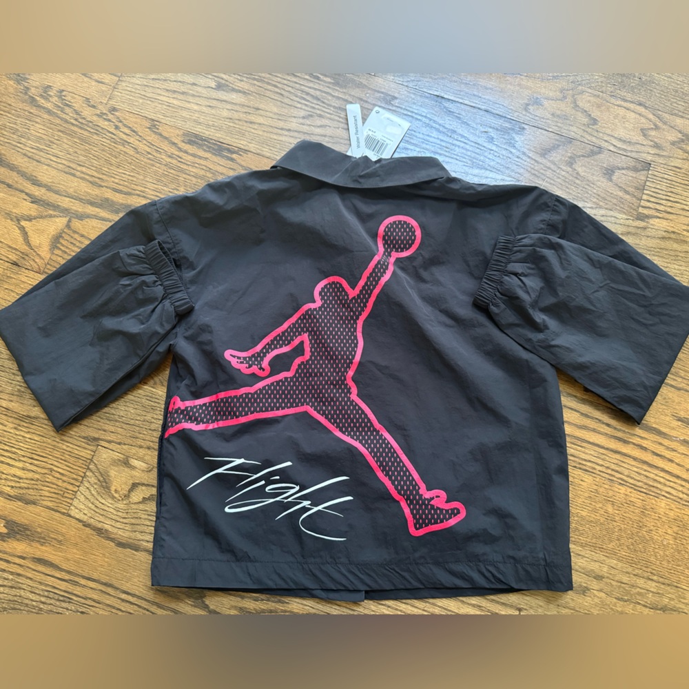 Jordan Kids' Jumpman 🏀 Coaches Jacket, black, large, NWT - Picture 5 of 7